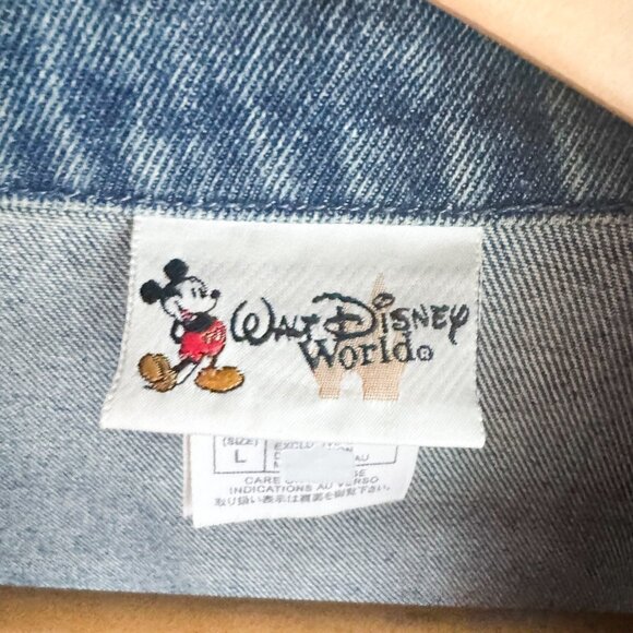 Disney 100 Years of Magic Anniversary Denim Embroidered Jacket L - Picture 6 of 6
